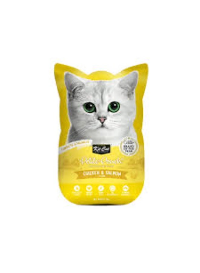 Kit Cat Petite Pouch Wet Cat Food with Chicken & Salmon in Aspic 70 gr